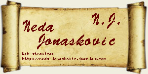 Neda Jonašković vizit kartica